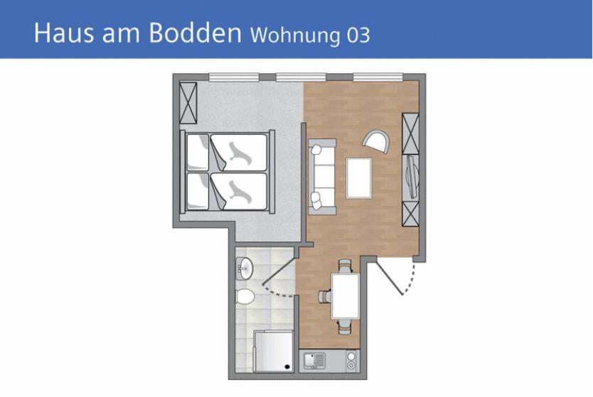 Apartmán Haus Am Bodden Groß Zicker Pokoj fotografie
